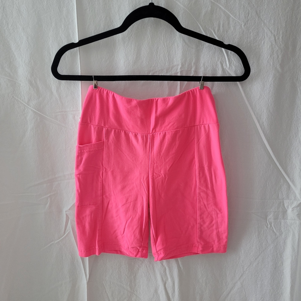 Pink biker shorts